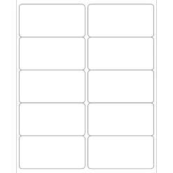 Tape Logic ® Rectangle Laser Labels, 4" x 2", Glossy White, 1000/Case (LL202)