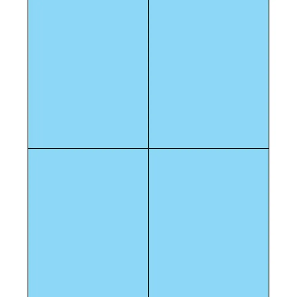 Clearance Tape Logic ® Rectangle Laser Labels, 4 1/4" x 5 1/2", Pastel Blue, 400/Case (LL183BE)
