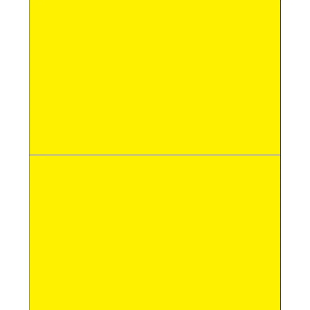 Best Tape Logic ® Rectangle Laser Labels, 8 1/2" x 5 1/2", Fluorescent Yellow, 200/Case (LL184YE)