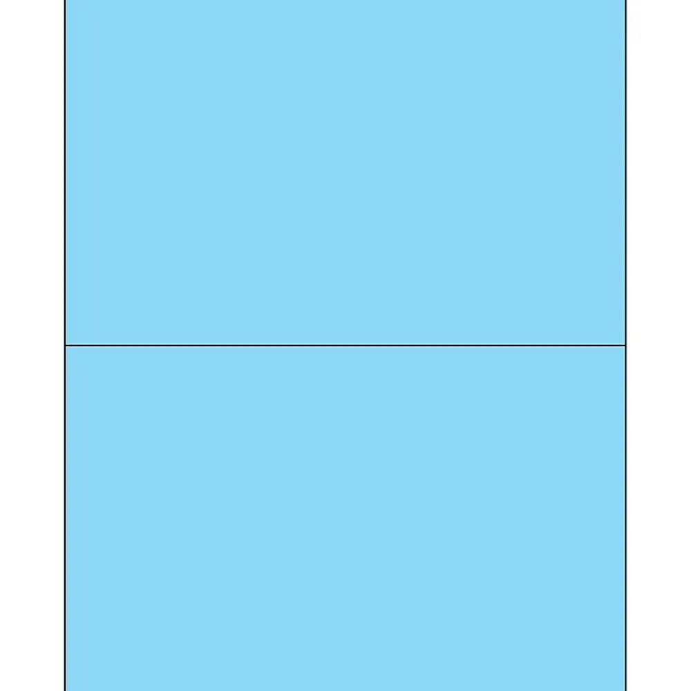 Tape Logic ® Rectangle Laser Labels, 8 1/2" x 5 1/2", Pastel Blue, 200/Case (LL184BE)