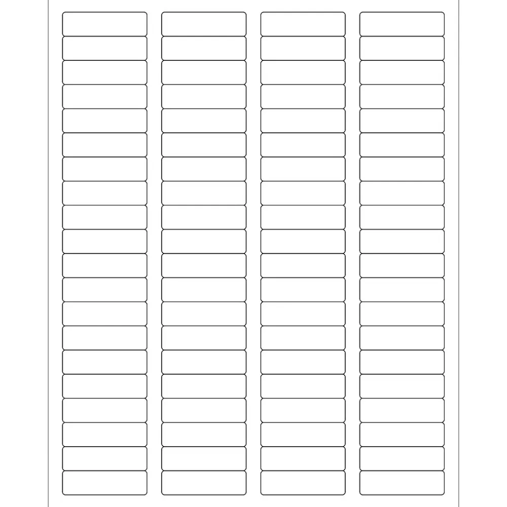 Hot Tape Logic ® Weather-Resistant Laser Labels, 1 3/4" x 1/2", White, 8000/Case (LL250WR)