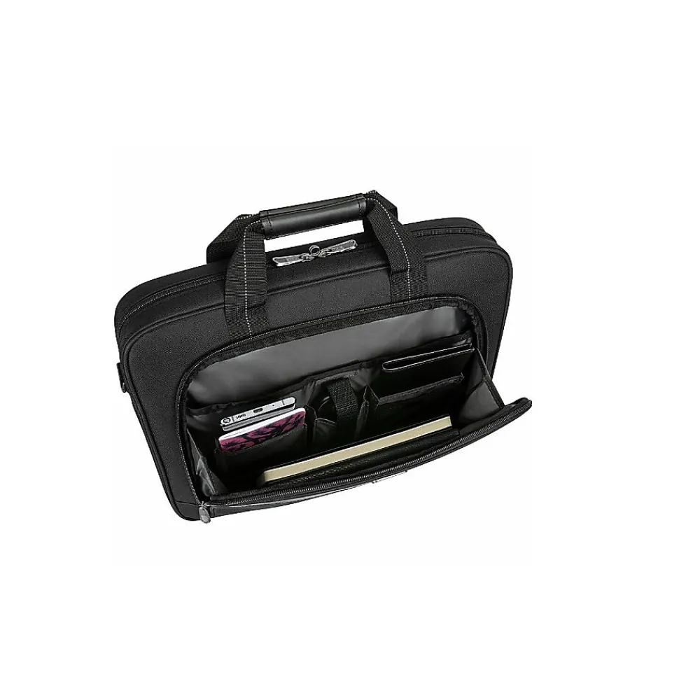 Classic Slim Laptop Briefcase, Black Polyester (TCT027US)<Targus New