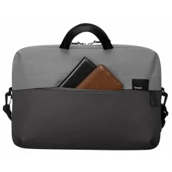 Sagano EcoSmart Laptop Slipcase, Black/Gray Recycled PET (TBS574GL)<Targus Discount