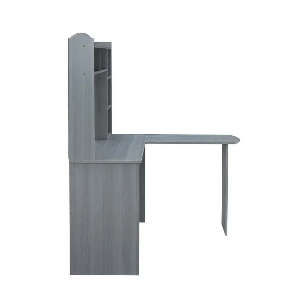 Office Desks*Techni Mobili 47" L-Shaped Desk, Gray (RTA-8410-GRY)