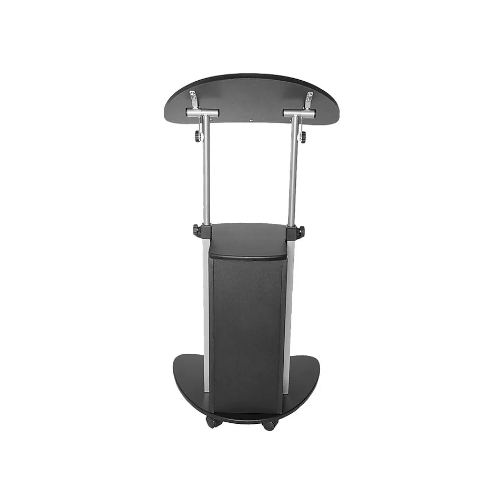 Standing Desks*Techni Mobili 22"W Manual Adjustable Standing Laptop Cart, (RTA-B005-BK46) Black