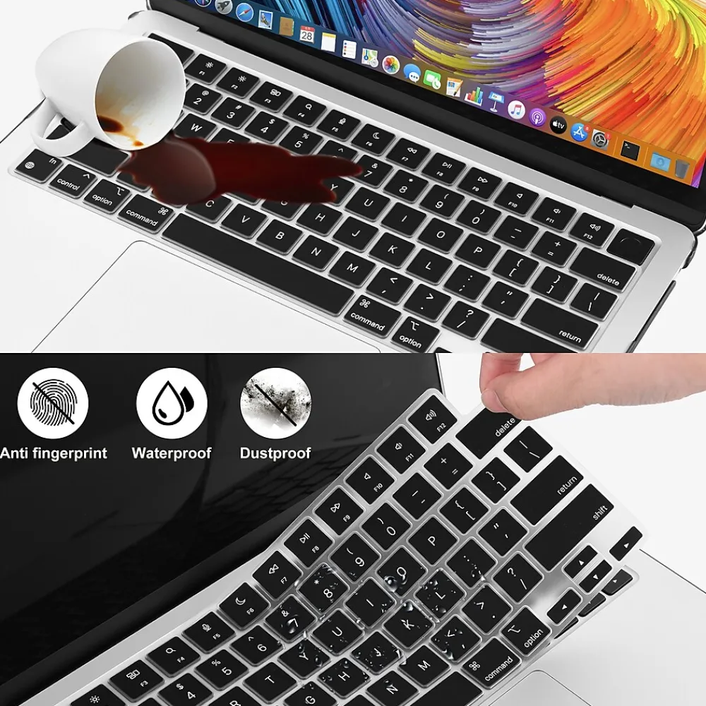 Hard-Shell Laptop Sleeve with Keyboard Cover, Black, (TP-BK-MA13M2)<TechProtectus Online