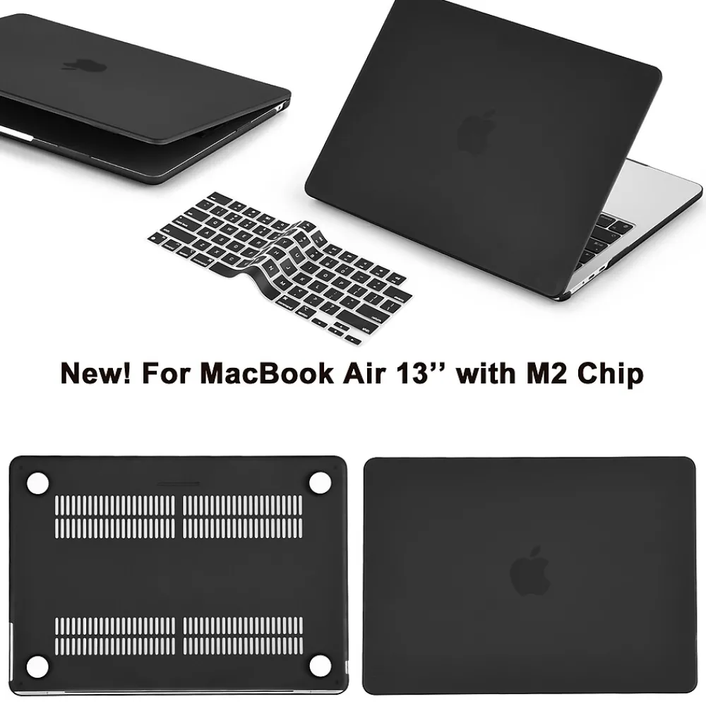 Hard-Shell Laptop Sleeve with Keyboard Cover, Black, (TP-BK-MA13M2)<TechProtectus Online