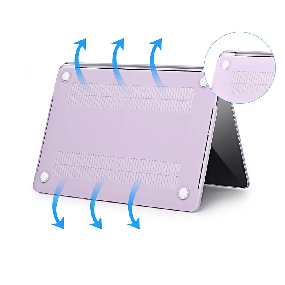 Laptop Case with Keyboard Cover and Screen Protector, Light Purple, Plastic (TP-LP-K-MA13M1)<TechProtectus Outlet
