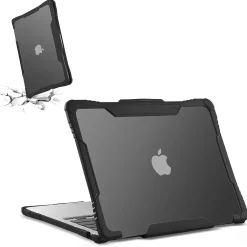 Rugged Laptop Sleeve with Keyboard Cover for Apple 13.6 Macbook Air 2022 M2, Black (TP-RBK-MA13M2)<TechProtectus Clearance