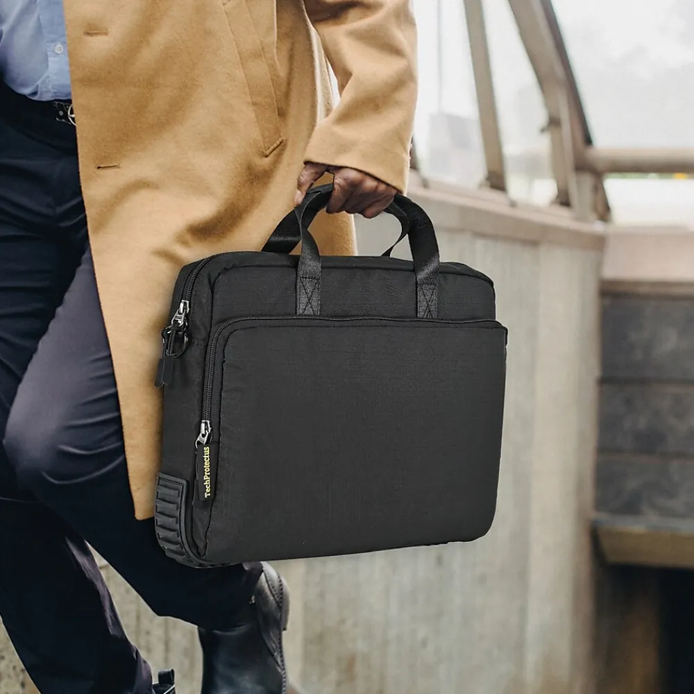 Shockproof Laptop Briefcase for 11-13" Laptops, Black (RTP-BK-BC13)<TechProtectus Clearance
