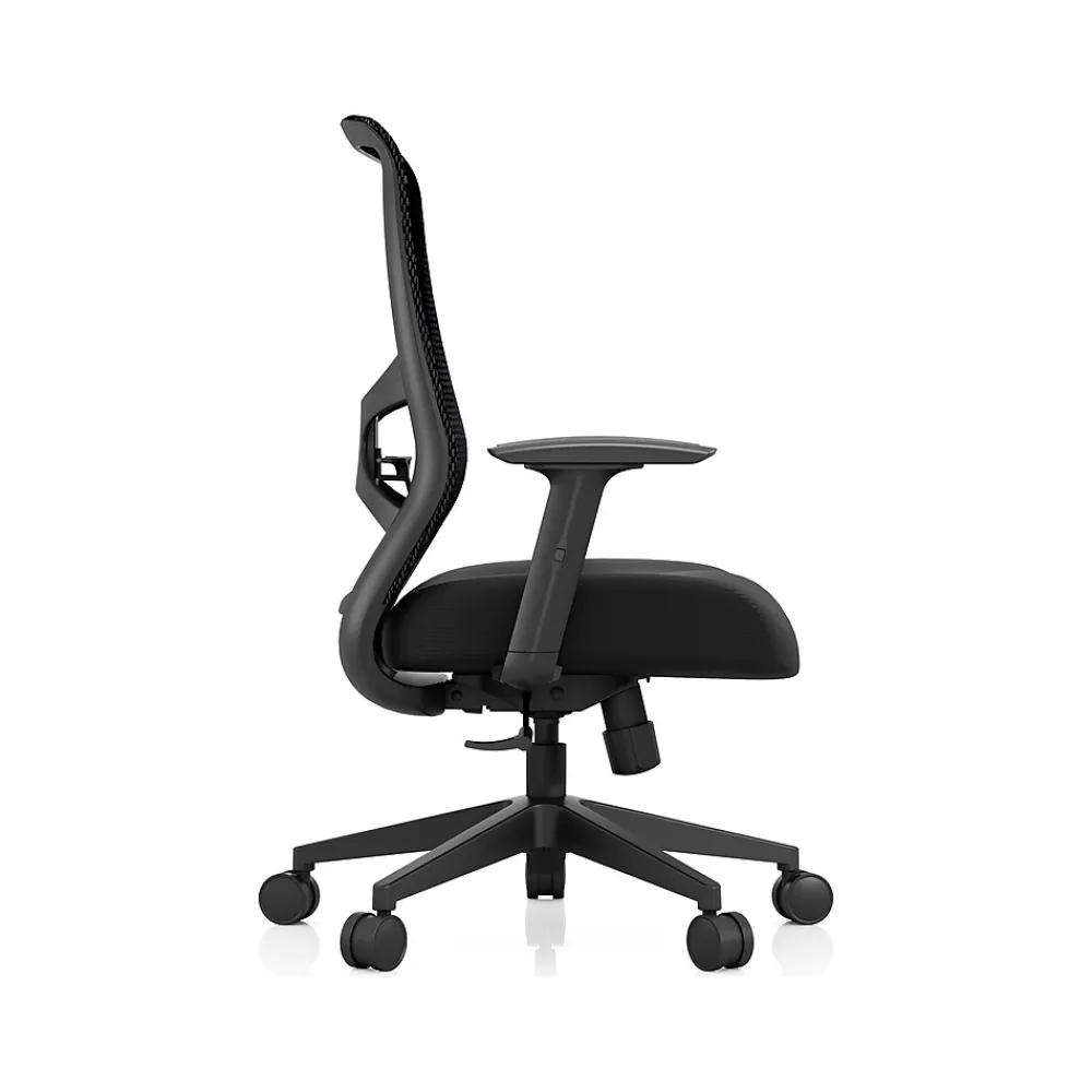 Office Chairs*Tempur-Pedic ProTask Mesh/Fabric Swivel Executive Task Chair, Black (TP-PROTASK-BLK)