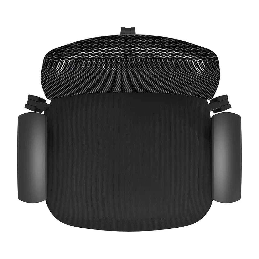 Office Chairs*Tempur-Pedic ProTask Mesh/Fabric Swivel Executive Task Chair, Black (TP-PROTASK-BLK)