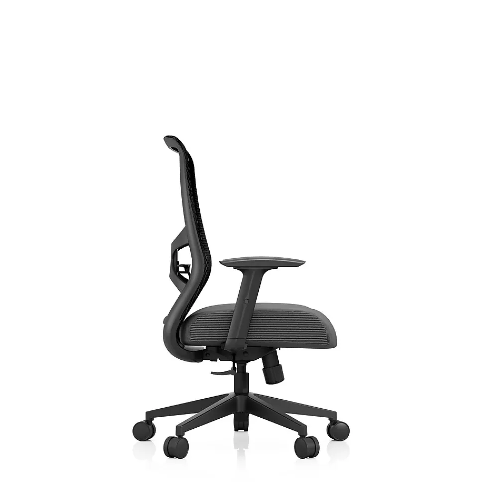 Office Chairs*Tempur-Pedic ProTask Mesh/Fabric Swivel Executive Task Chair, Grey (TP-PROTASK-GRY)