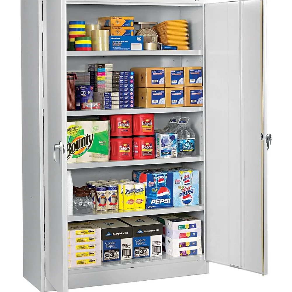 Storage Cabinets*Tennsco Assembled Jumbo 18"D Steel Storage Cabinet, Light Gray