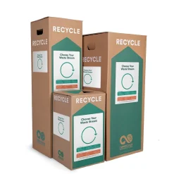 Cardboard Coffee Capsules Recycling Box, 36 Gallon, White and Green (257)<TerraCycle Clearance