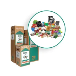 Cardboard Kitchen Separation Recycling Box, 21 Gallon, White and Green (789)<TerraCycle Online