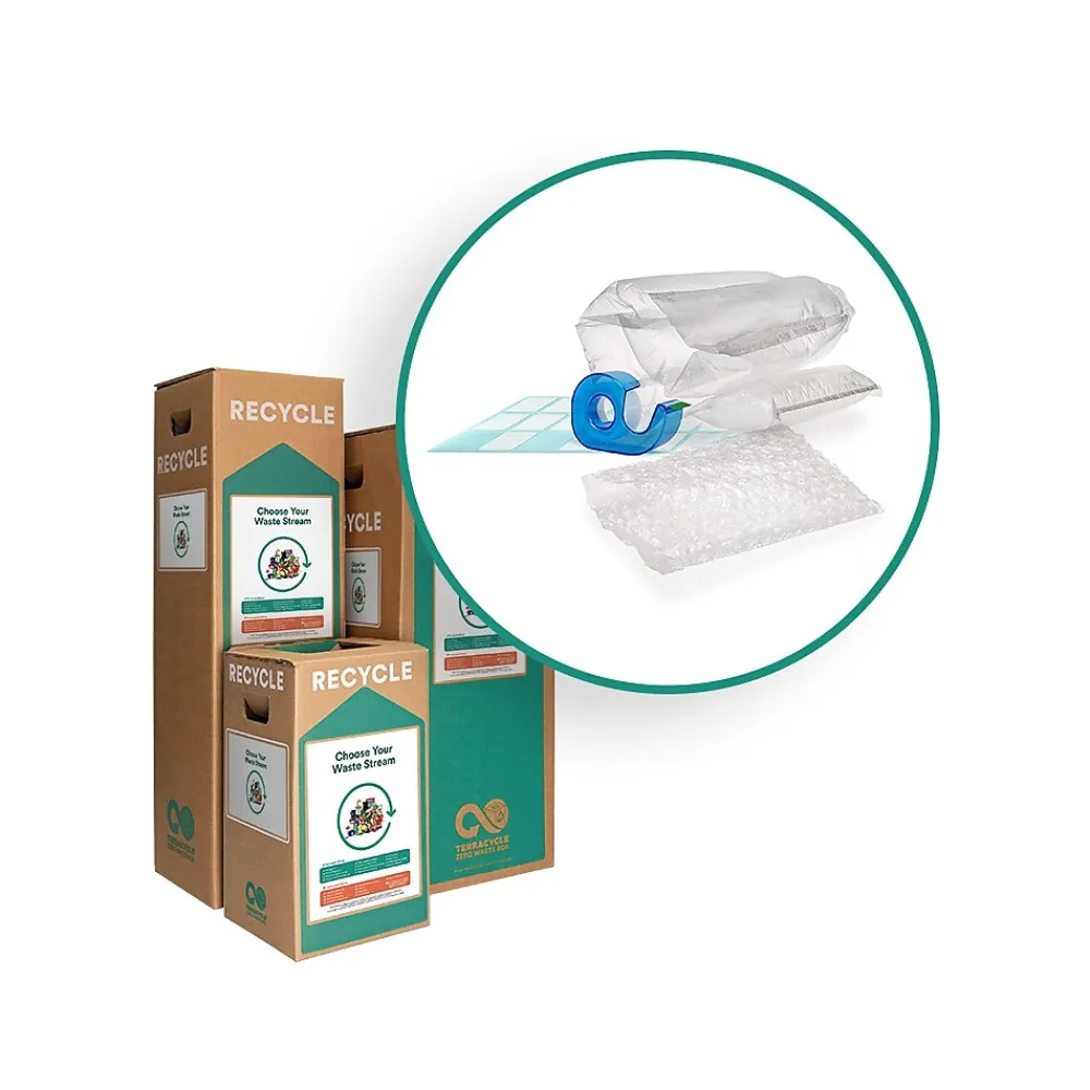 Cardboard Shipping Materials Recycling Box, 22 Gallon, White and Green (791)<TerraCycle Hot