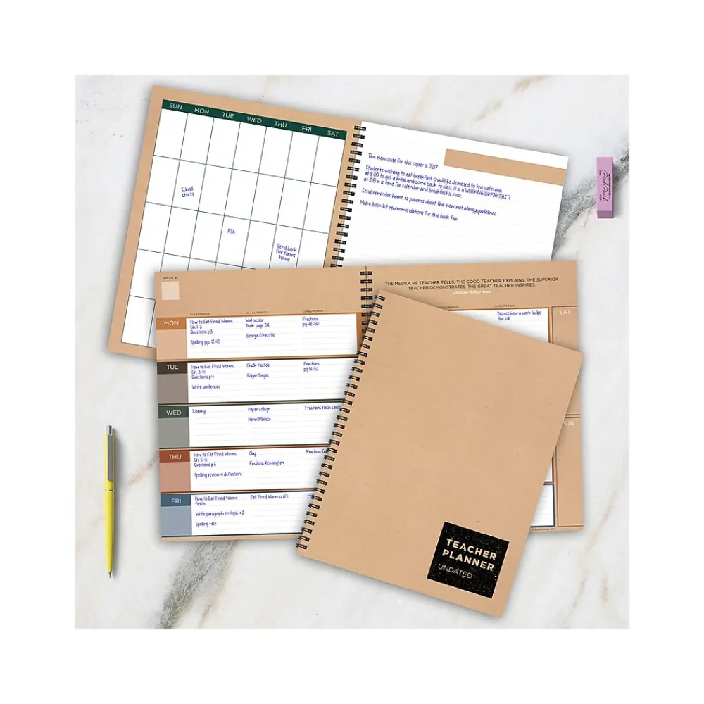 Grade Books*TF Publishing Undated Teacher Planner, Solid Kraft (99-9602)