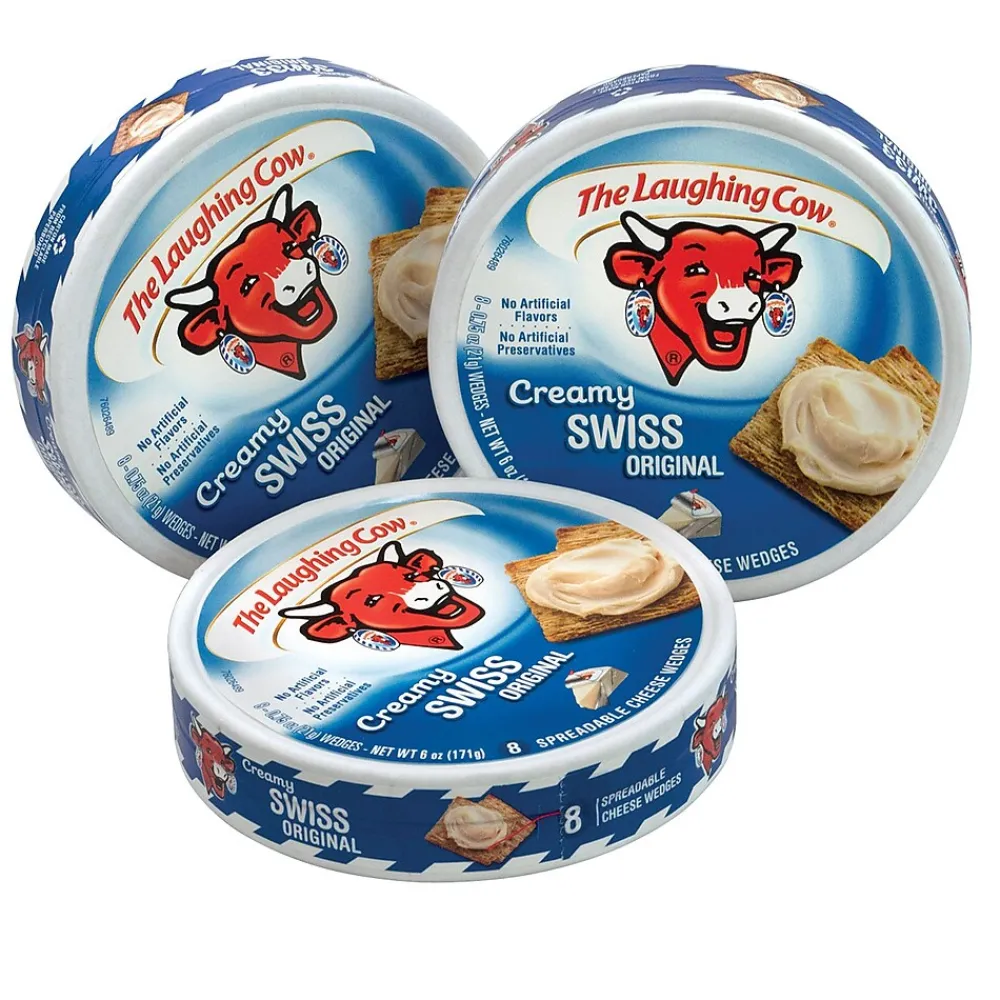 The Laughing Cow Creamy Creamy Swiss Cheese, 3/Pack (902-00065)