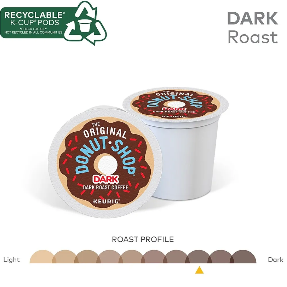The Original Donut Shop DARK Coffee Keurig® K-Cup® Pods, Dark Roast, 48/Box (5000355634)