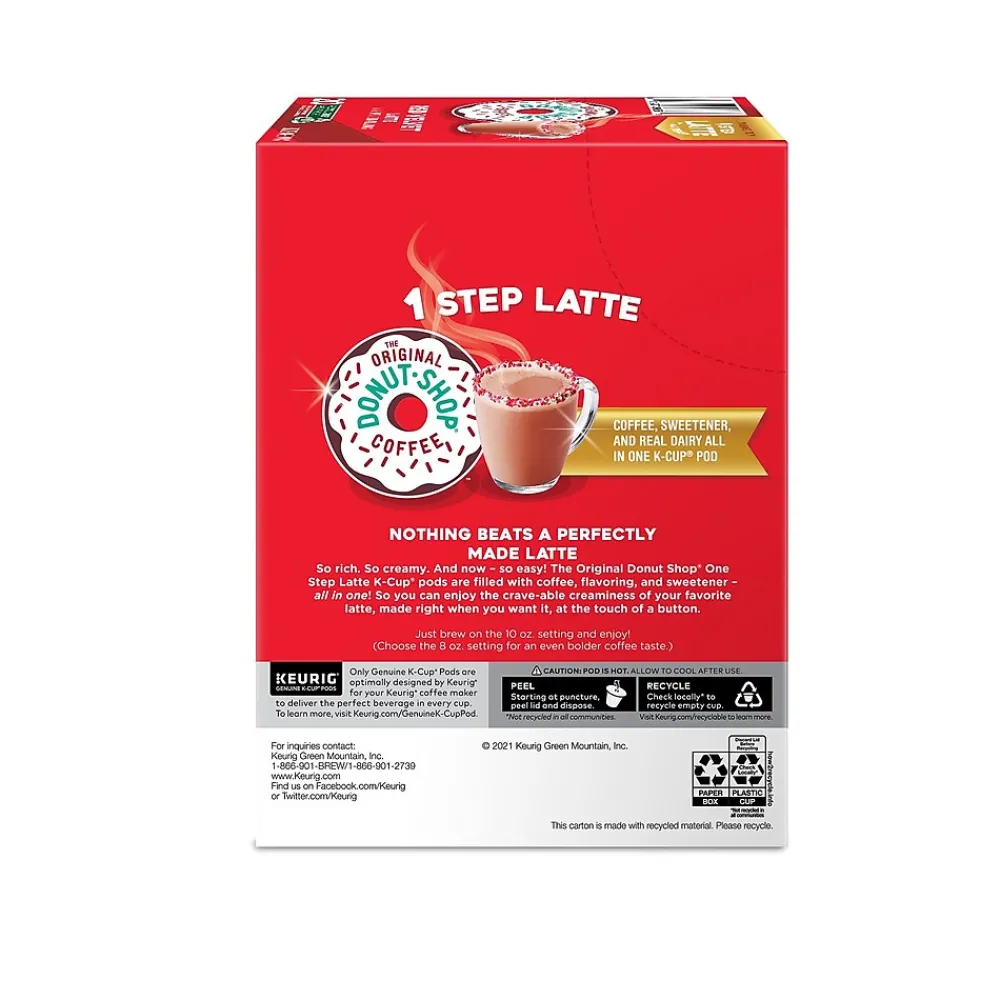 The Original Donut Shop One-Step Red Velvet Latte Coffee, Keurig® K-Cup® Pod, Dark Roast, 20/Box (5000362053)
