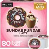 The Original Donut Shop One-Step Sundae Fundae Latte Coffee, Keurig K-Cup Pod, Dark Roast, 20/Box, 4 Boxes/Carton