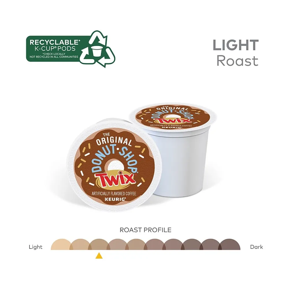 The Original Donut Shop Twix Coffee Keurig K-Cup Pods, Light Roast, 96/Box (5000368824CT)