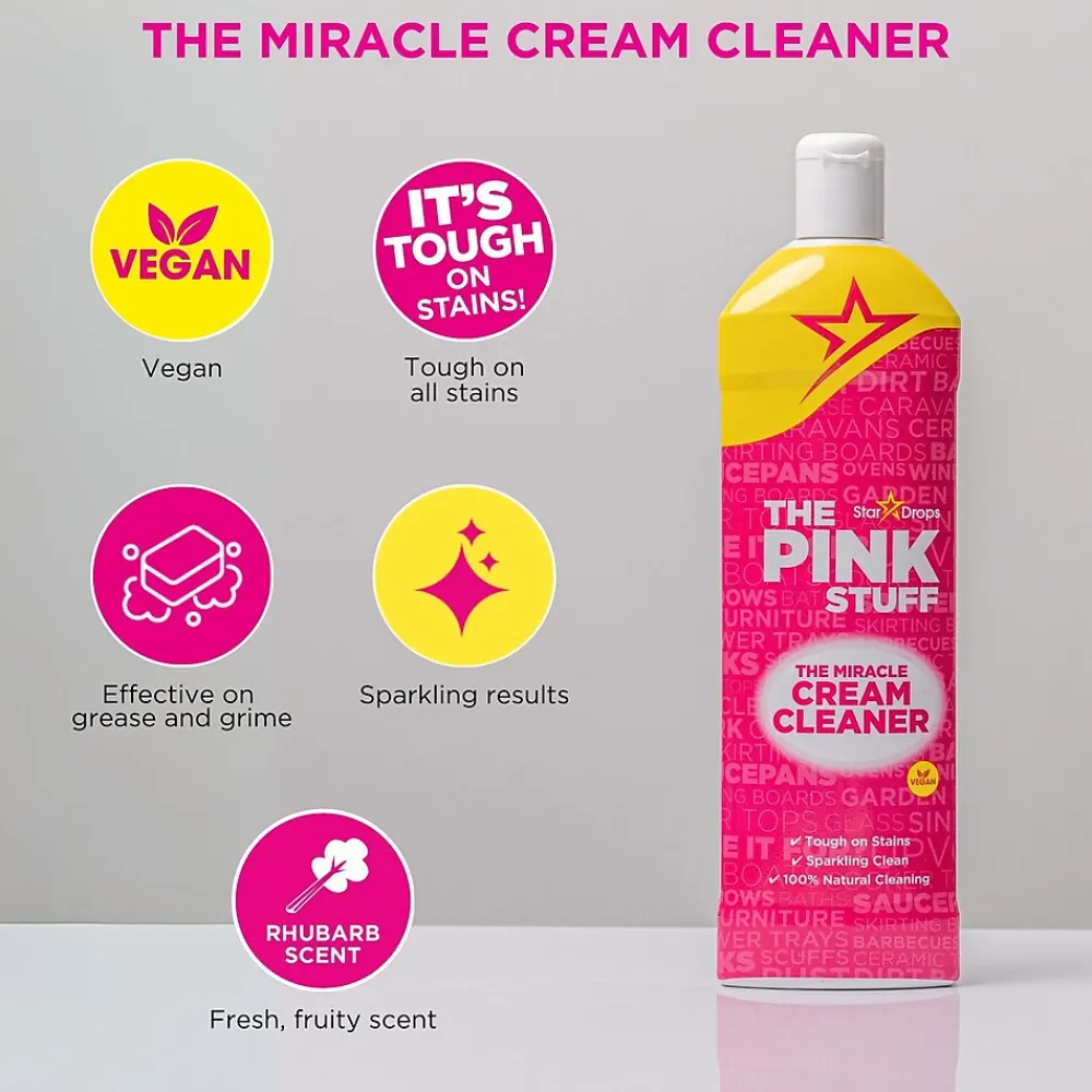 The Miracle Cream Cleaner, Rhubarb Scent, 16.9 Oz. (23675)<The Pink Stuff Outlet