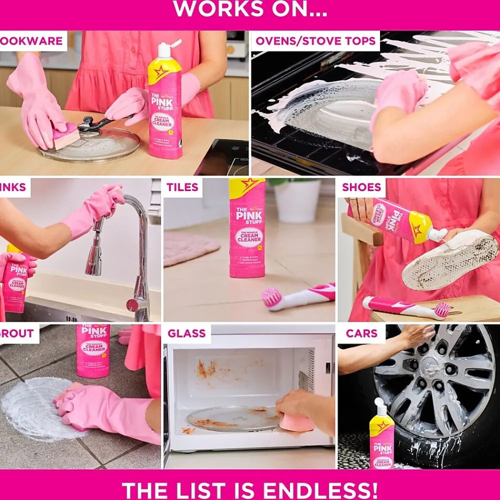 The Miracle Cream Cleaner, Rhubarb Scent, 16.9 Oz. (23675)<The Pink Stuff Outlet