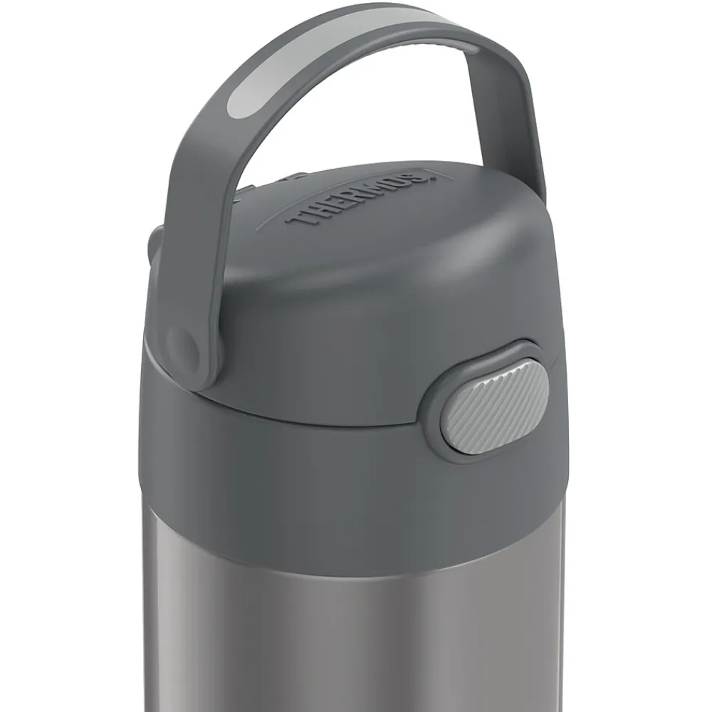 Thermos FUNtainer Stainless Steel Vacuum Insulated Water Bottle, 12 oz., Gray (THRF4100CH6)
