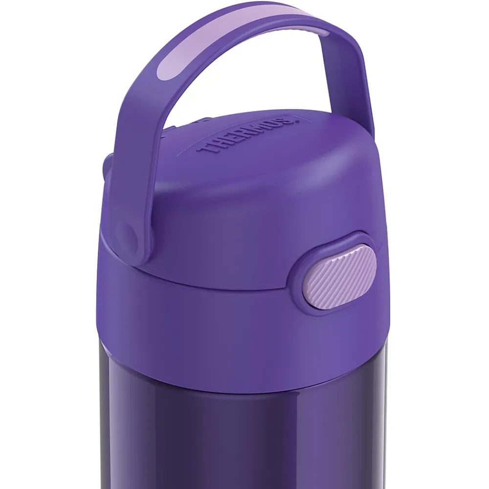Thermos FUNtainer Stainless Steel Vacuum Insulated Water Bottle, 12 oz., Purple (THRF4100PU6)