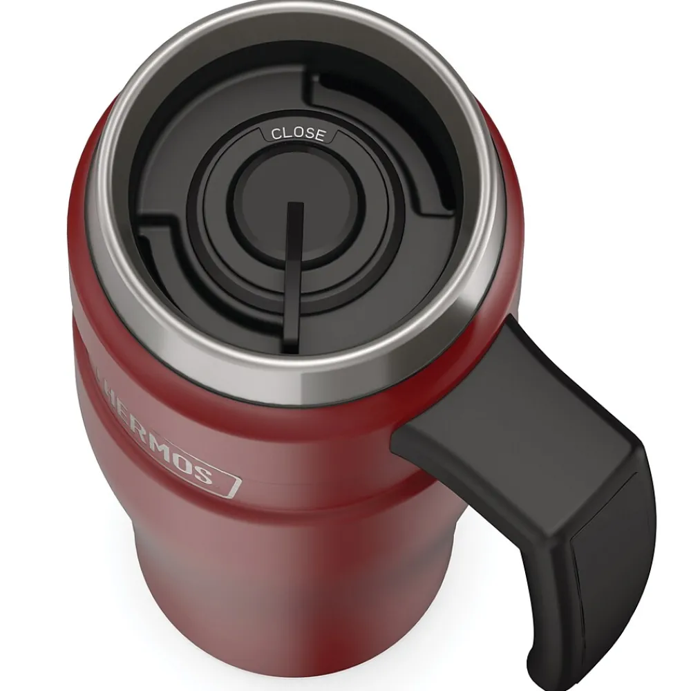 King Stainless Steel Vacuum Insulated Travel Mug, 16 oz., Rustic Red (THRSK1000MR4)<Thermos Online
