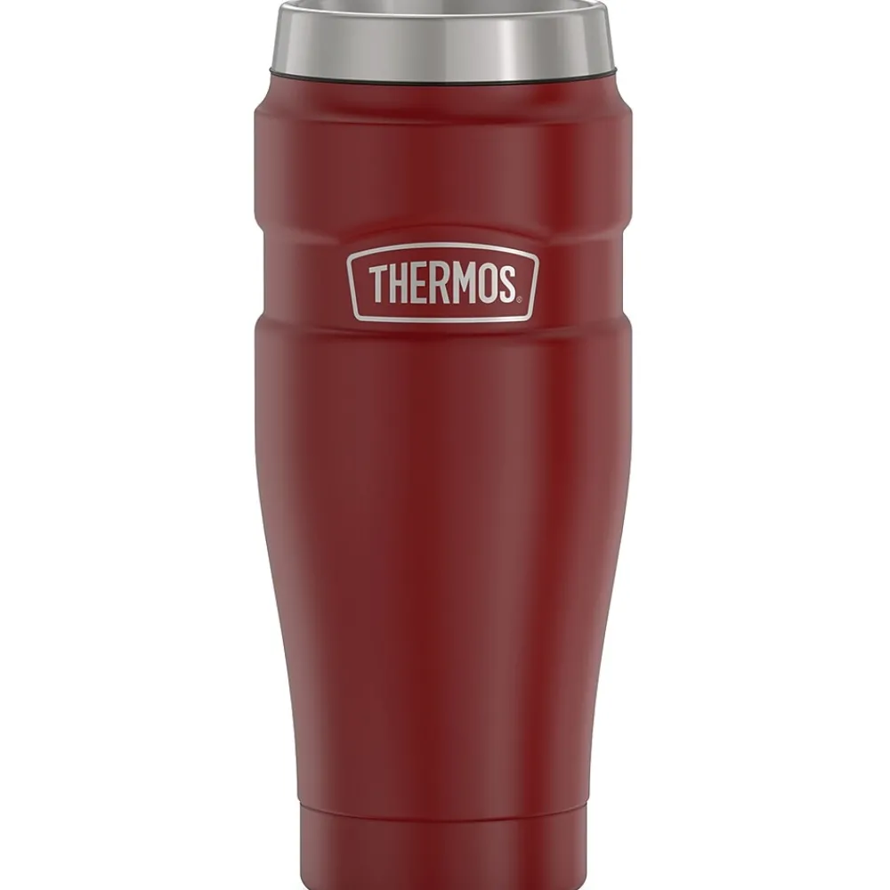 16-Ounce Stainless King Vacuum-Insulated Stainless Steel Travel Tumbler, Rustic Red (SK1005MR4)<Thermos