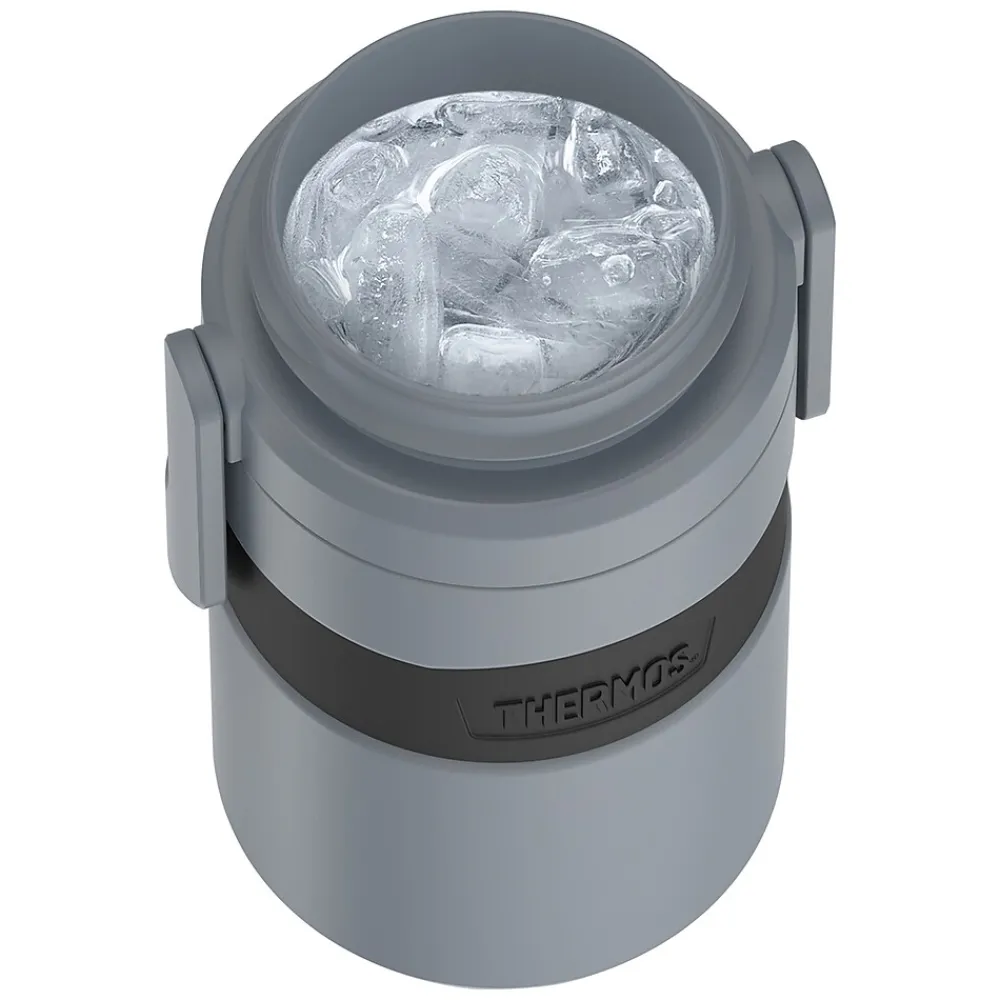 Plastic Double Wall Insulated Jug, 32 oz., Charcoal (THRTP4801CH4)<Thermos Clearance