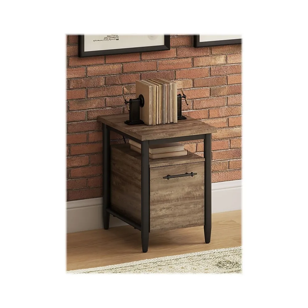 File Cabinets*Thomasville Furniture Breslyn Vertical File Cabinet, Letter/Legal Size, 22.2"H x 16"W x 20"D, Crosscut Hickory (SPLS-BRDF-TV)