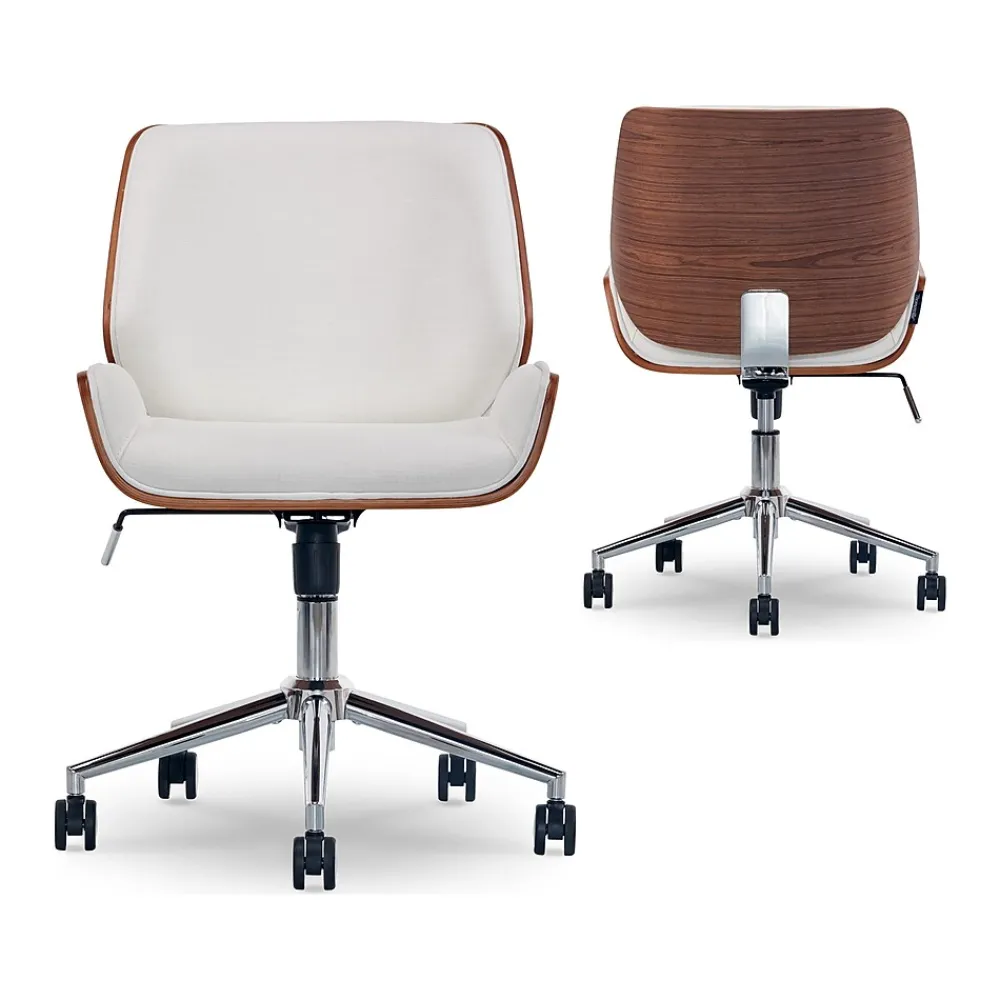 Office Chairs*Thomasville Furniture Sansovino Fabric Task Chair, White/Brown (60067)