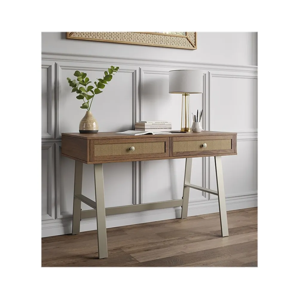 Office Desks*Whalen Thomasville Minden 48" Writing Desk, Island Teak (SPLS-MI48D-TV)