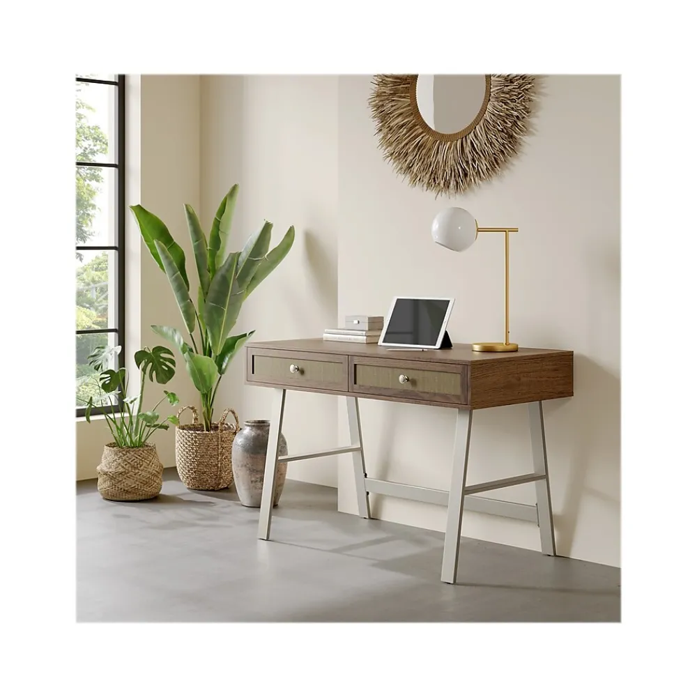 Office Desks*Whalen Thomasville Minden 48" Writing Desk, Island Teak (SPLS-MI48D-TV)
