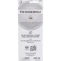Pencils|Ticonderoga My First Pre-Sharpened Wooden Pencil, 1.3mm, #2 Medium Lead, 4/Pack (X33309X)