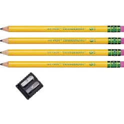 Pencils|Ticonderoga My First Pre-Sharpened Wooden Pencil, 1.3mm, #2 Medium Lead, 4/Pack (X33309X)