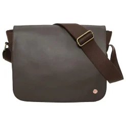 Sheridan Nylon Contemporary Messenger Bag, Dark Brown (TK-4576Z-WN DBR)<Token Clearance