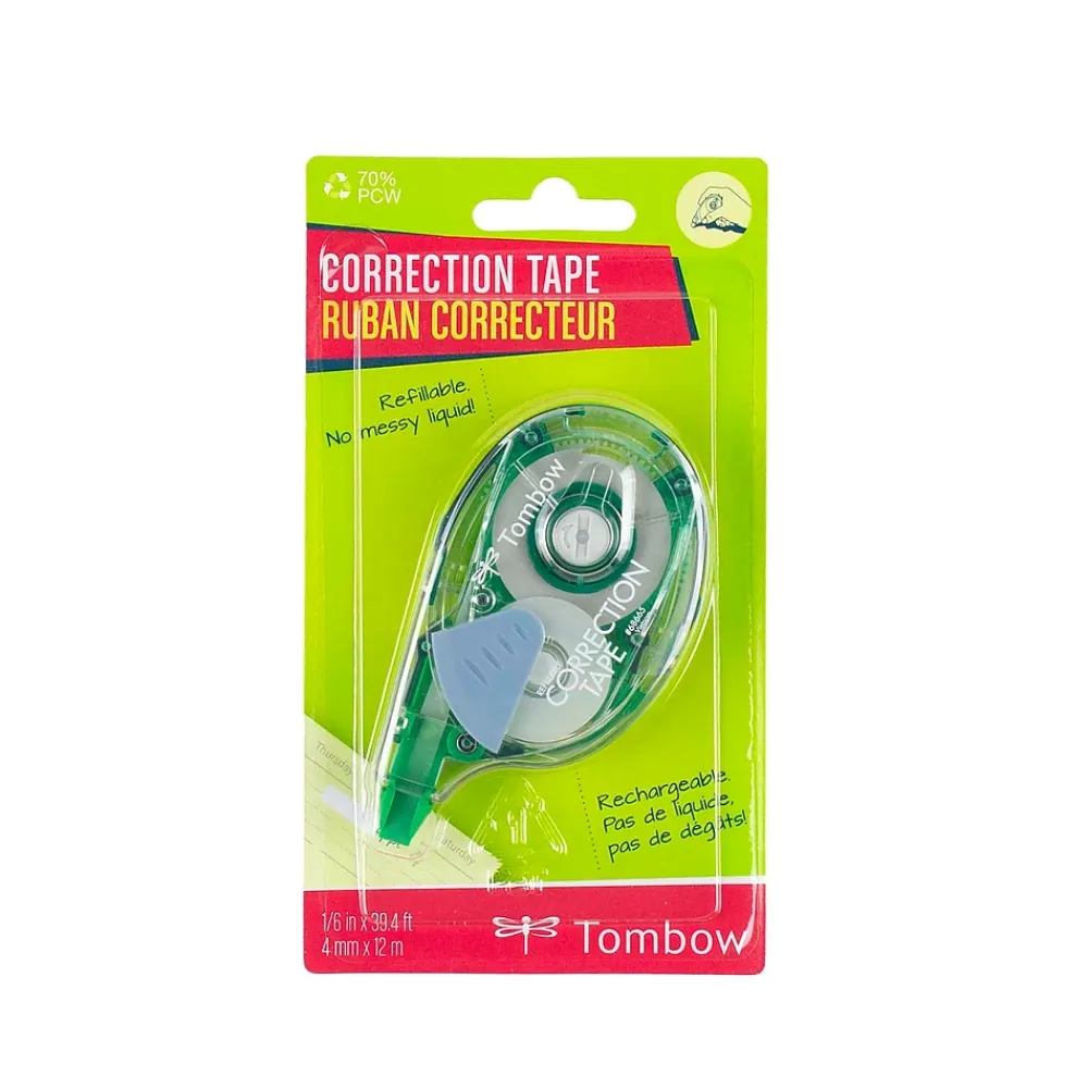 Correction & White-Out|Tombow MONO Correction Tape, White (68665)