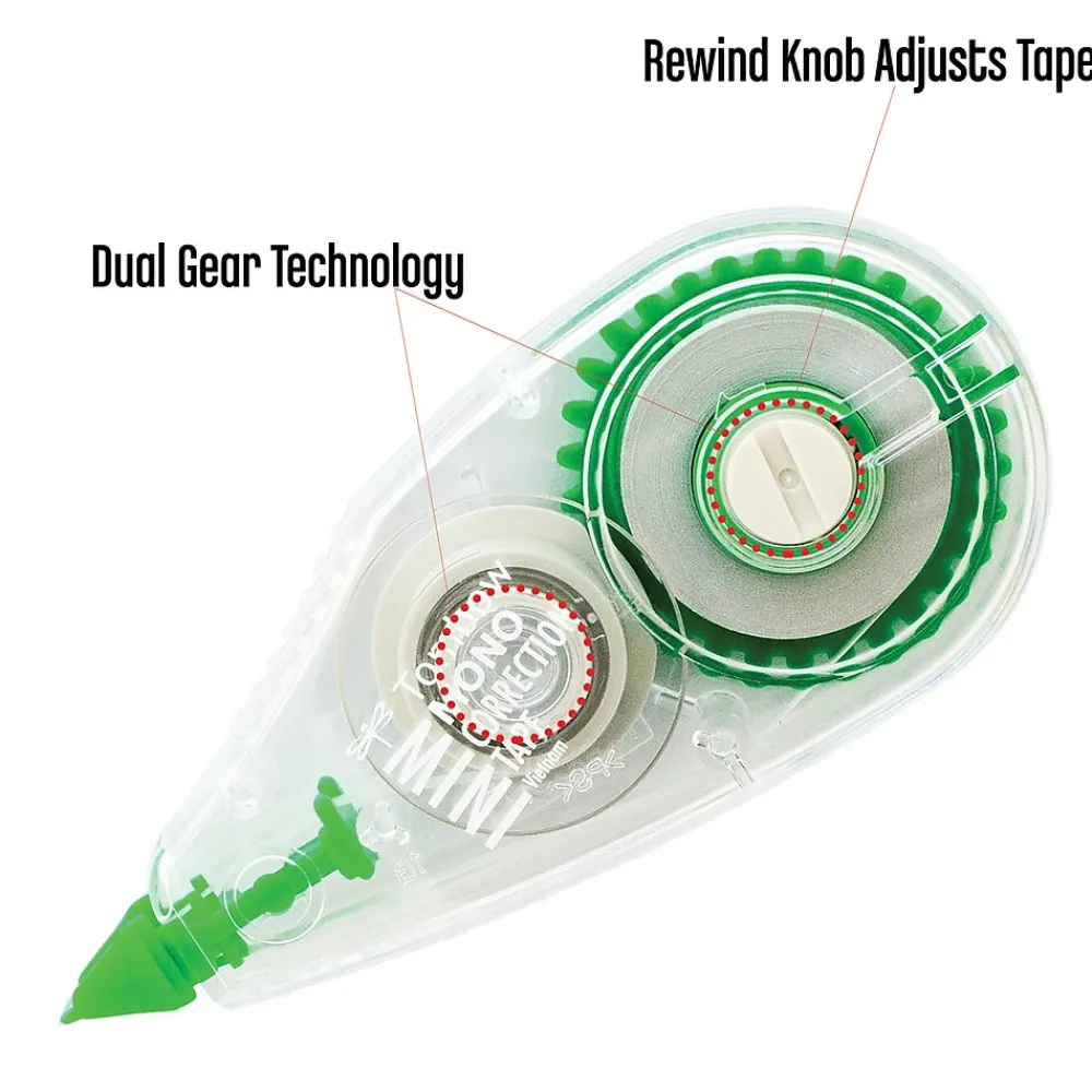 Correction & White-Out|Tombow MONO Mini Correction Tape, White, 10/Pack (68722)