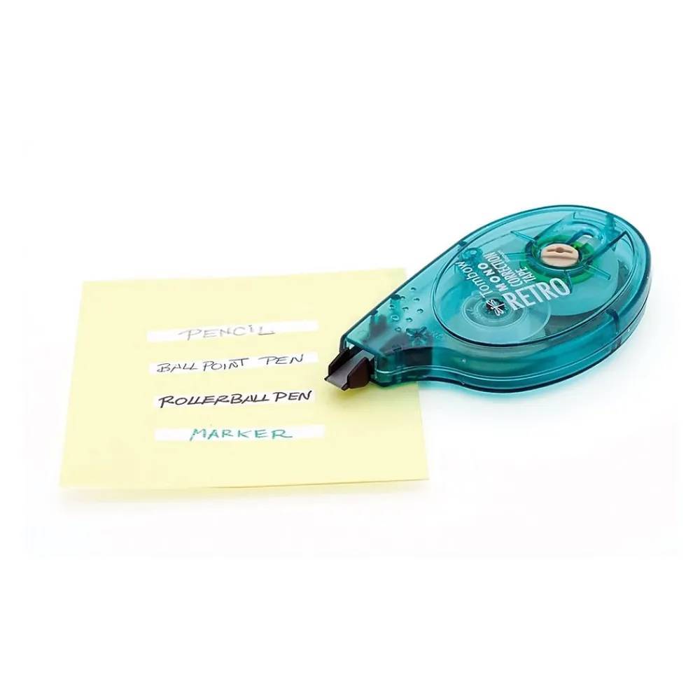 Correction & White-Out|Tombow MONO Retro Correction Tape, White, 4/Pack (68679)