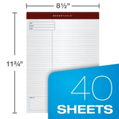 Notepads|TOPS Docket Gold Notepads, 8.5