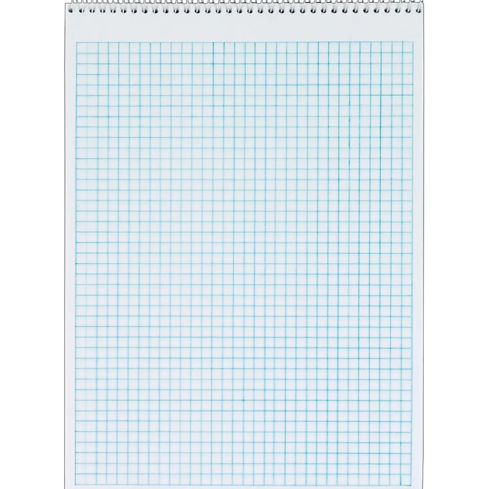 Notepads|TOPS Docket Graph Pad, 8-1/2" x 11-3/4", 4 x 4 Graph Ruled, Blue, 70 Sheets/Pad (63801)