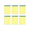 Notepads|TOPS Docket Notepads, 8.5" x 11.75", Wide, Canary, 100 Sheets/Pad, 6 Pads/Pack (TOP 63387)