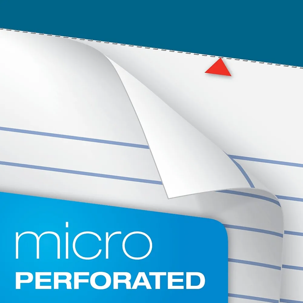 Notepads|TOPS Docket Notepads, 8.25" x 11.75", Wide, White, 100 Sheets/Pad, 6 Pads/Pack (TOP 63437)