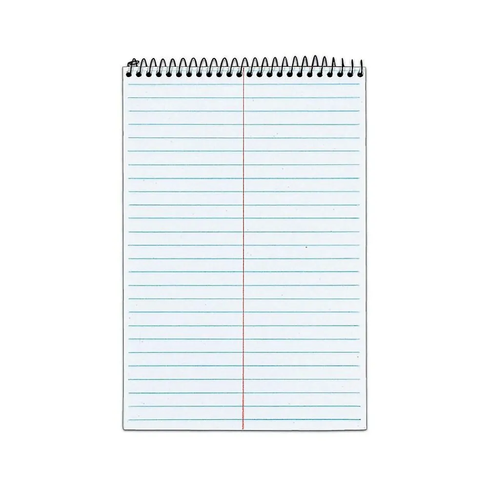 Notepads|TOPS Second Nature Steno Pad, 6" x 9", Gregg Ruled, White, 80 Sheets/Pad (TOP 74688)