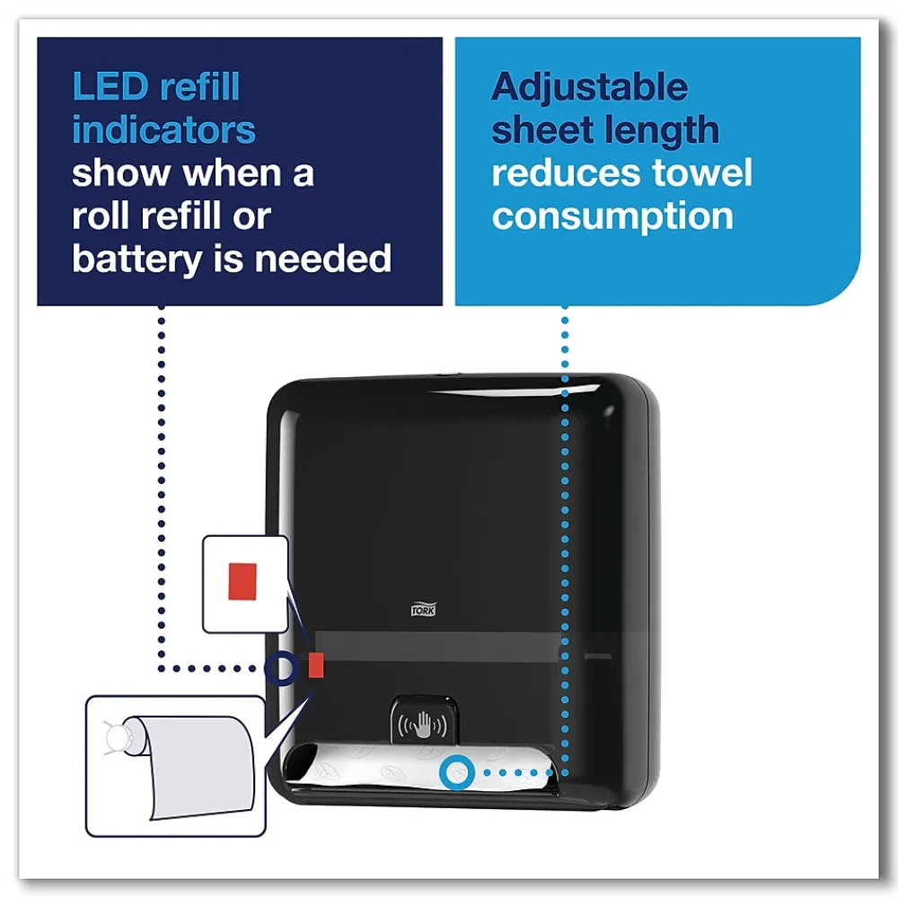 Elevation Matic Hardwound Paper Towel Dispenser, Black (TRK5511282)<Tork Online
